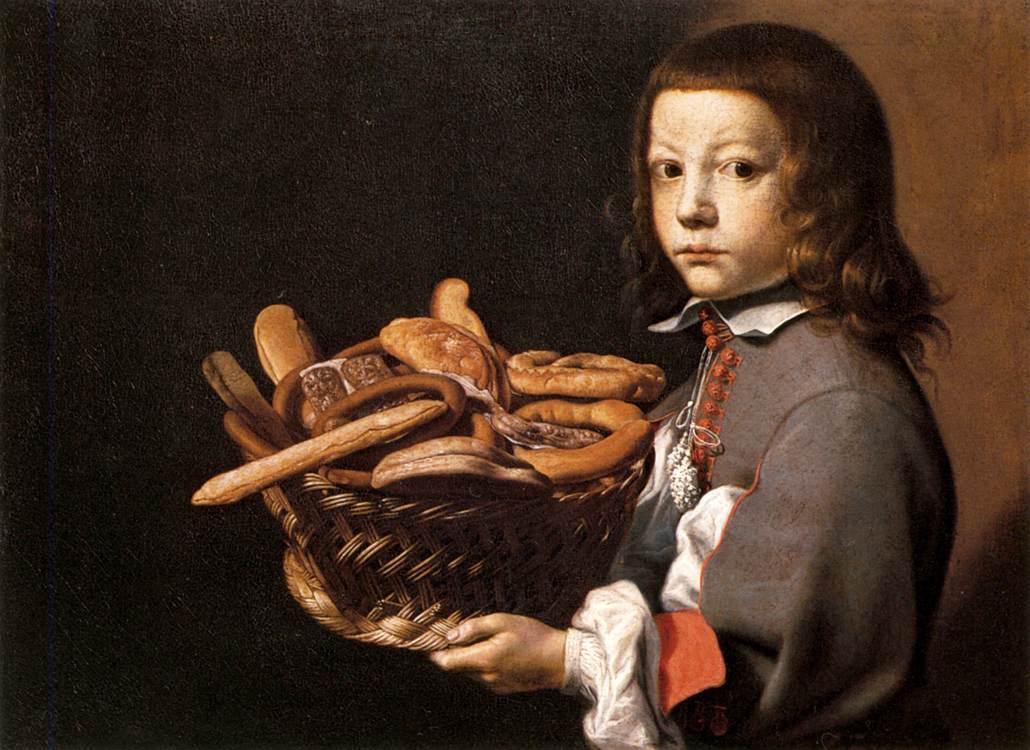 Boy with a Basket of Bread, Evaristo Baschenis