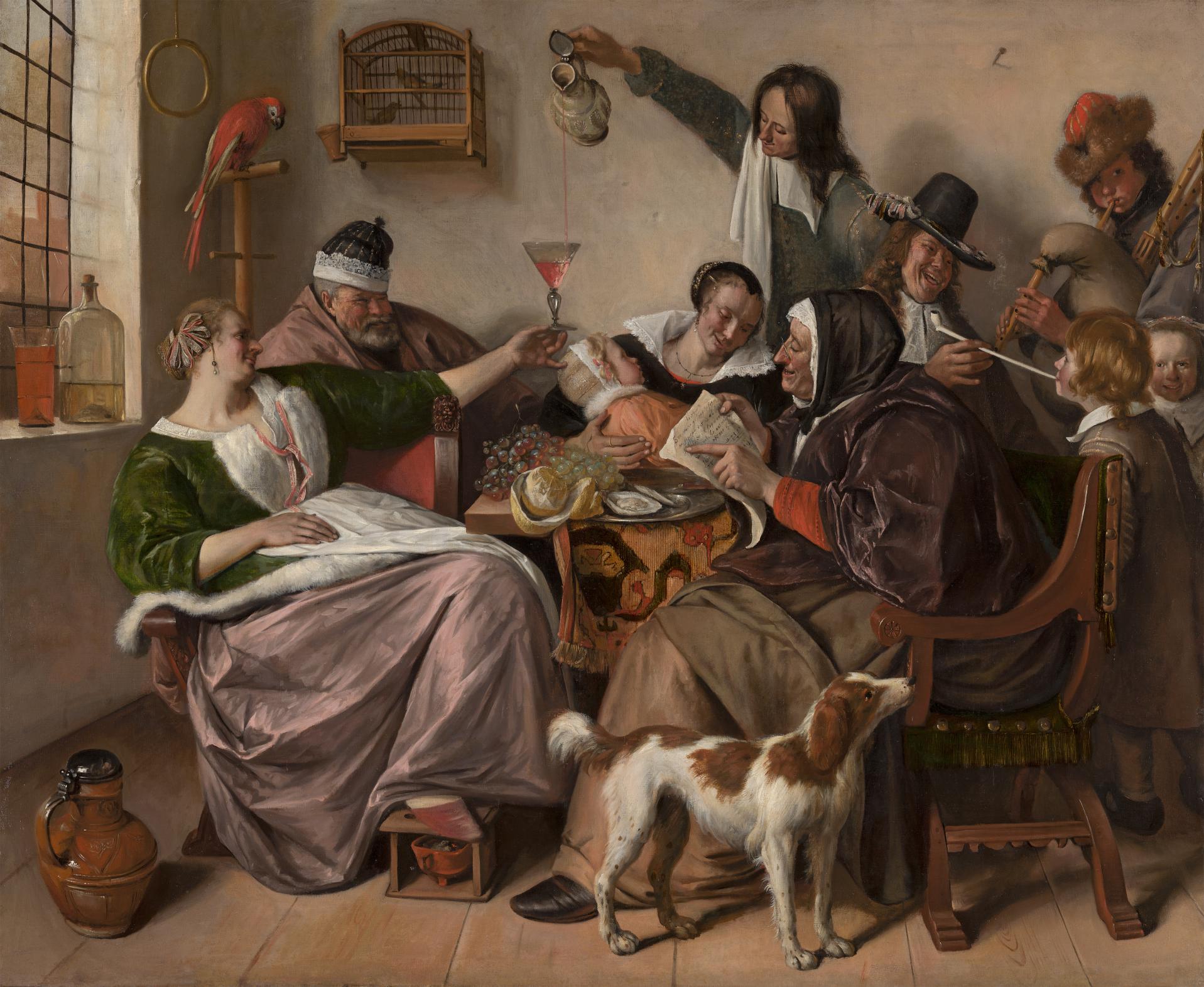 As the Old Sing, So Pipe the Young, Jan Steen